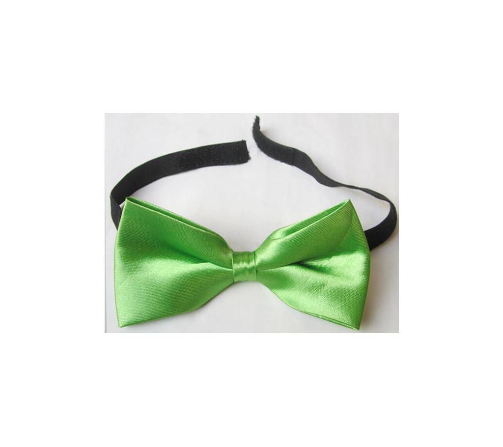 Bow Tie Parrot Green Silky Polyester