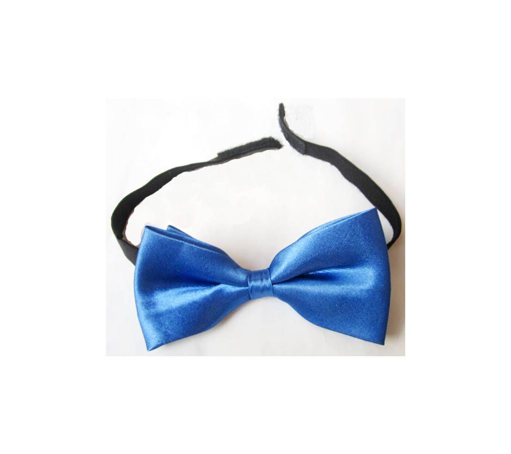 Bow Tie Light Blue Silky Polyester