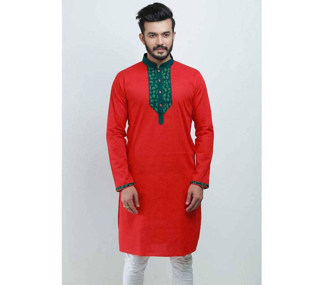 Special Bijoy Dibosh Men’s Printed Cotton Punjabi By Swapon’s World SW393P







