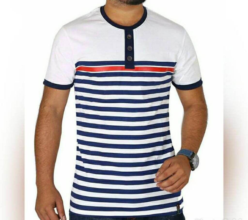 Menz half sleeve striped t-shirt