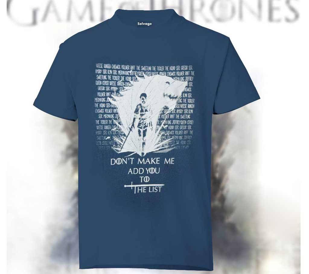  Game of Thrones Arya Gents Knit Cotton T-shirt