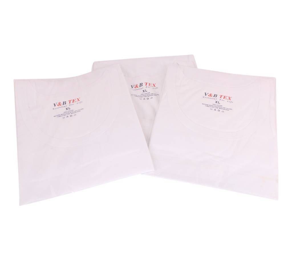 Pack of 3 V&B TEX Menz Sleeveless Cotton Vest