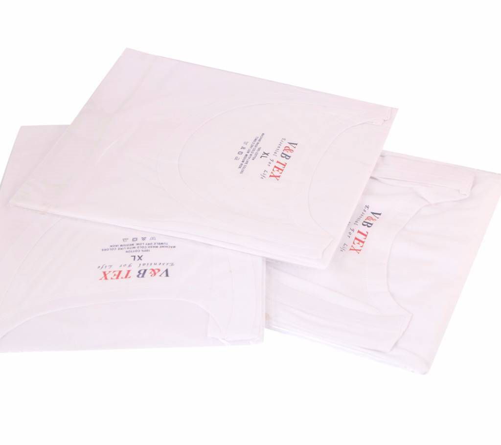 Pack of 3 V&B TEX Menz Sleeveless Cotton Vest