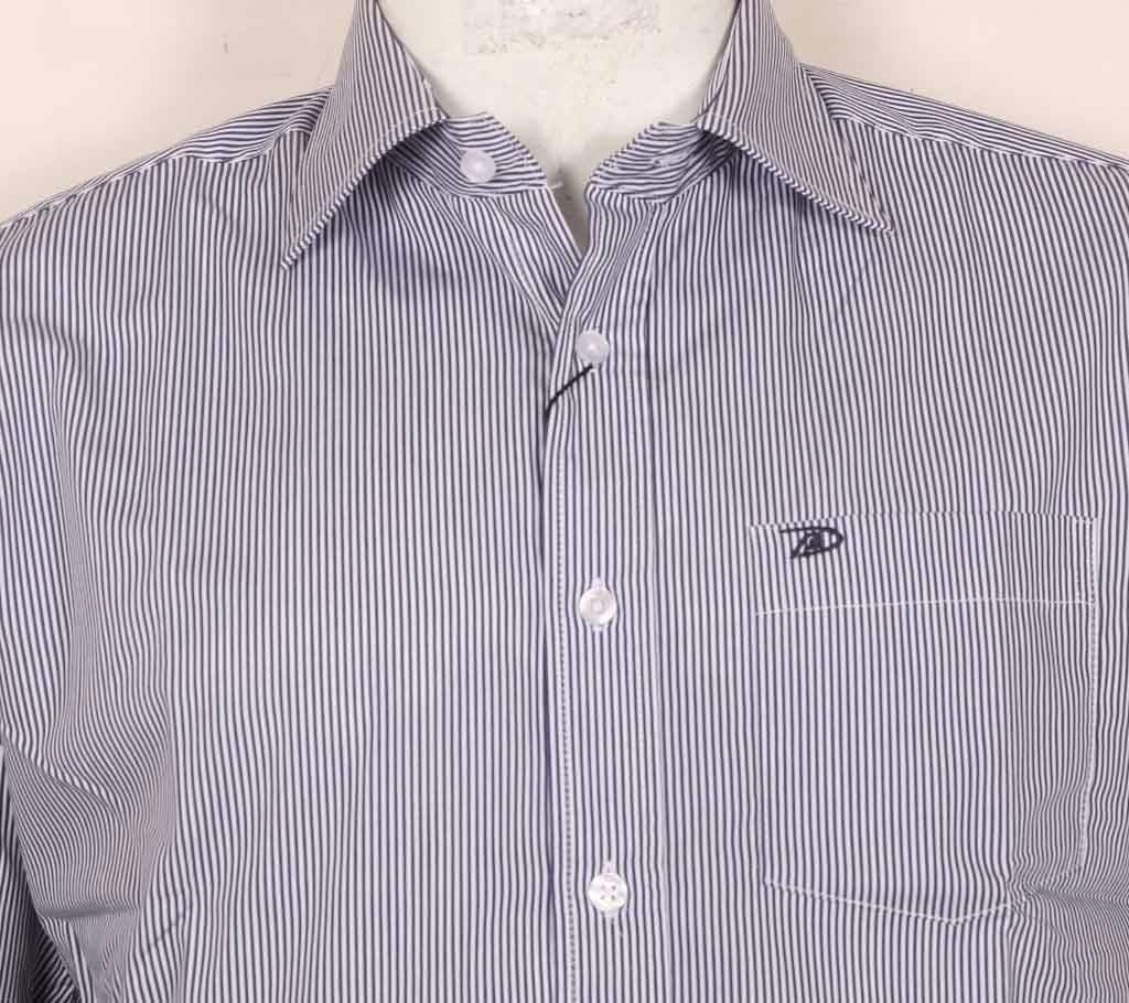 Gent's Full-Sleeve Striped Cotton Formal Shirt