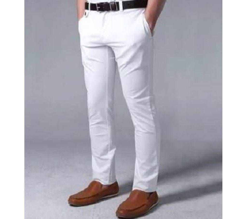 Gabardine Pant White Color