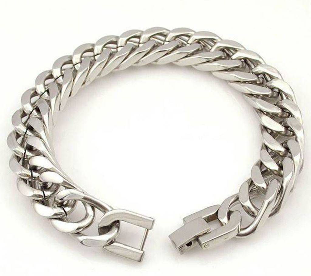 Silver Stainless Steel Men's Bracelet