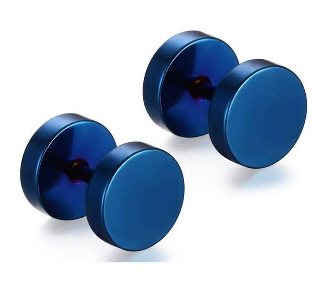 Multicoloured Metallic Plug Earrings for men