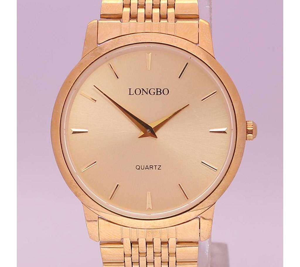 LONGBO Golden Wrist Watch For Men