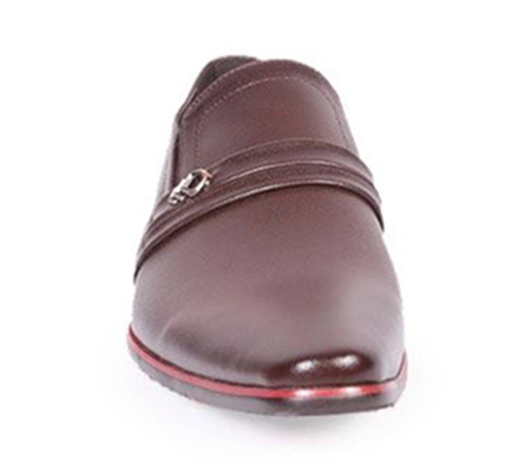 Venturini Men's Dark Brown Soft Leather Casual Heel Shoe

