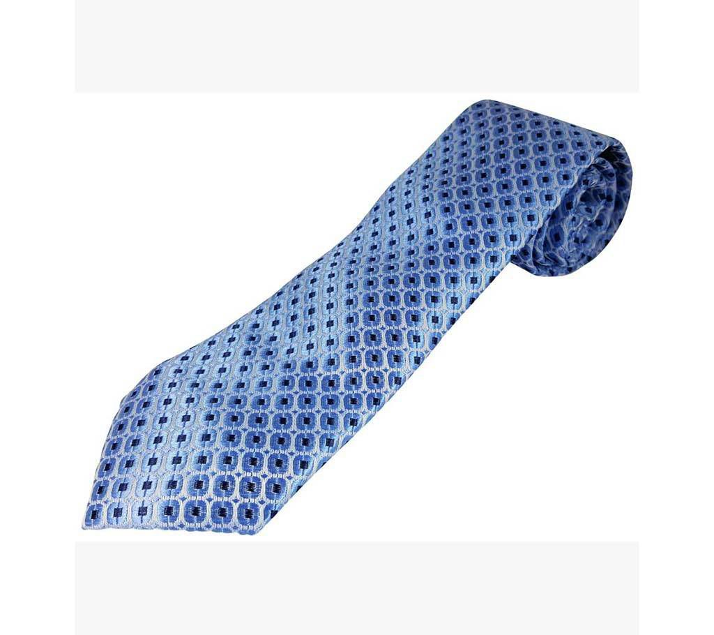 official sky blue patent silk tie 