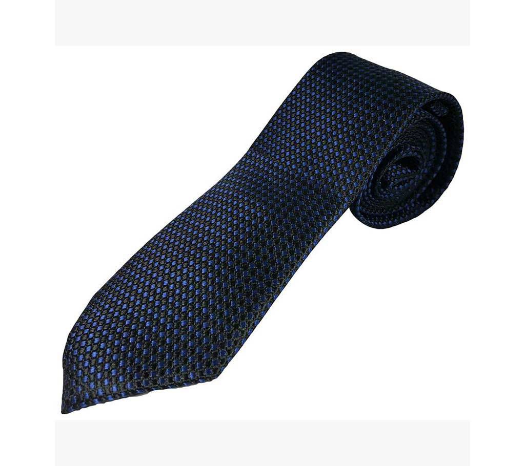 official black patent silk tie 