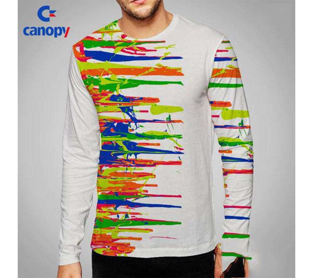 colorful full sleeve cotton gents t-shirt 