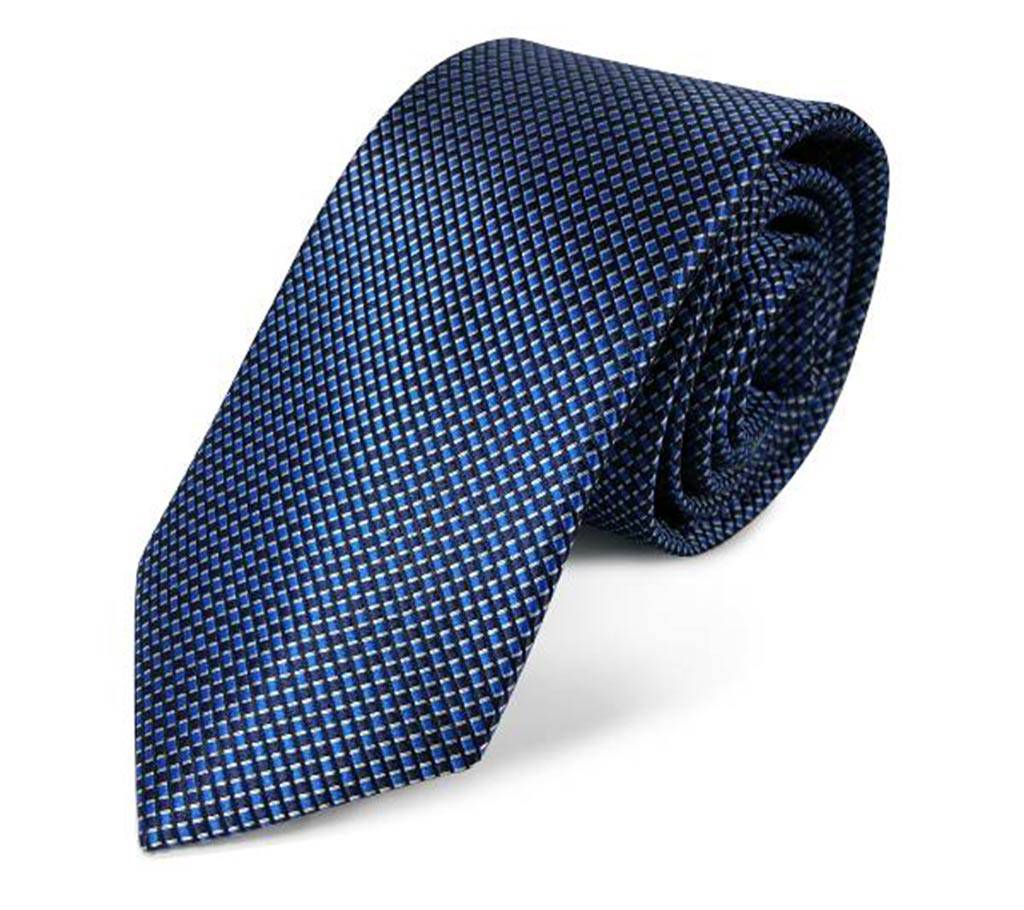 Elegant Navy Blue Silk Tie - 0183TIE