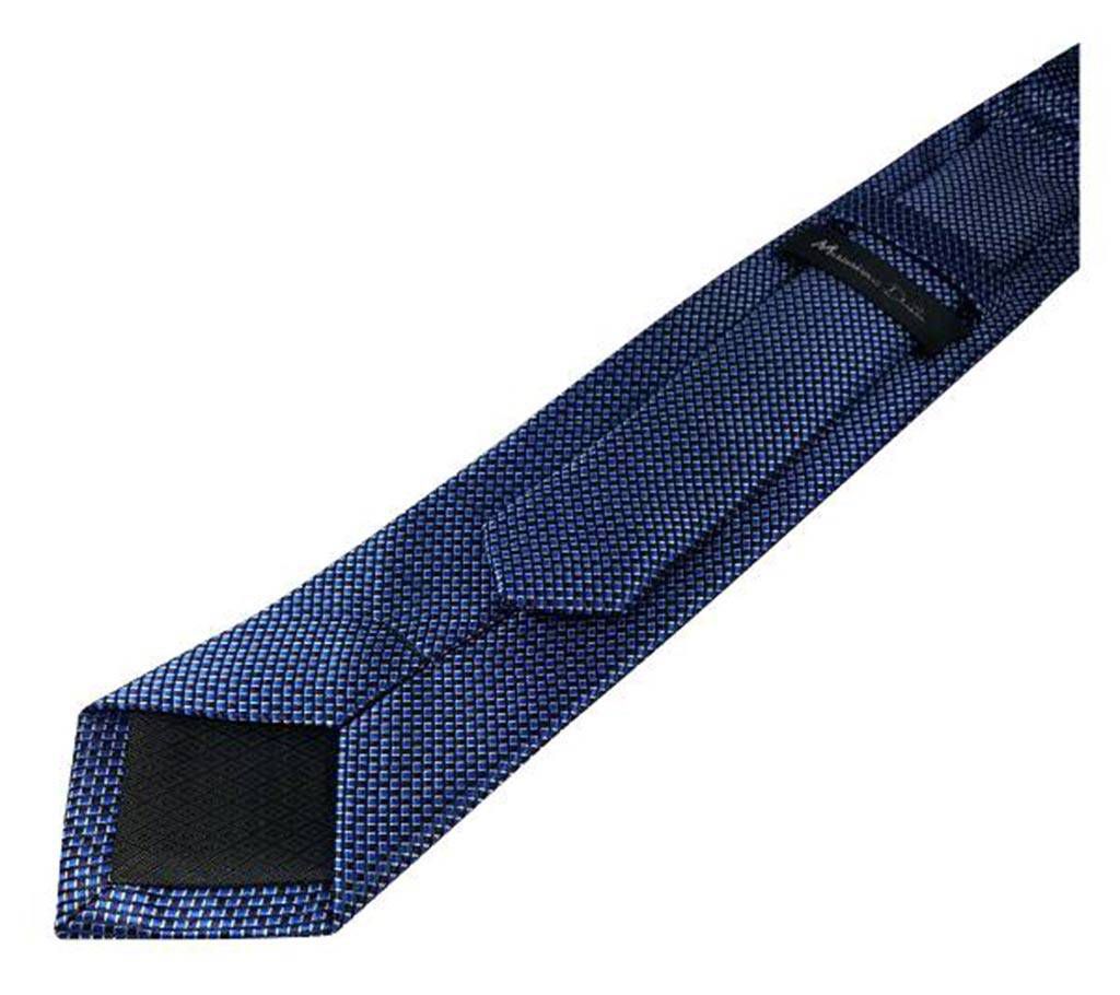 Elegant Navy Blue Silk Tie - 0183TIE