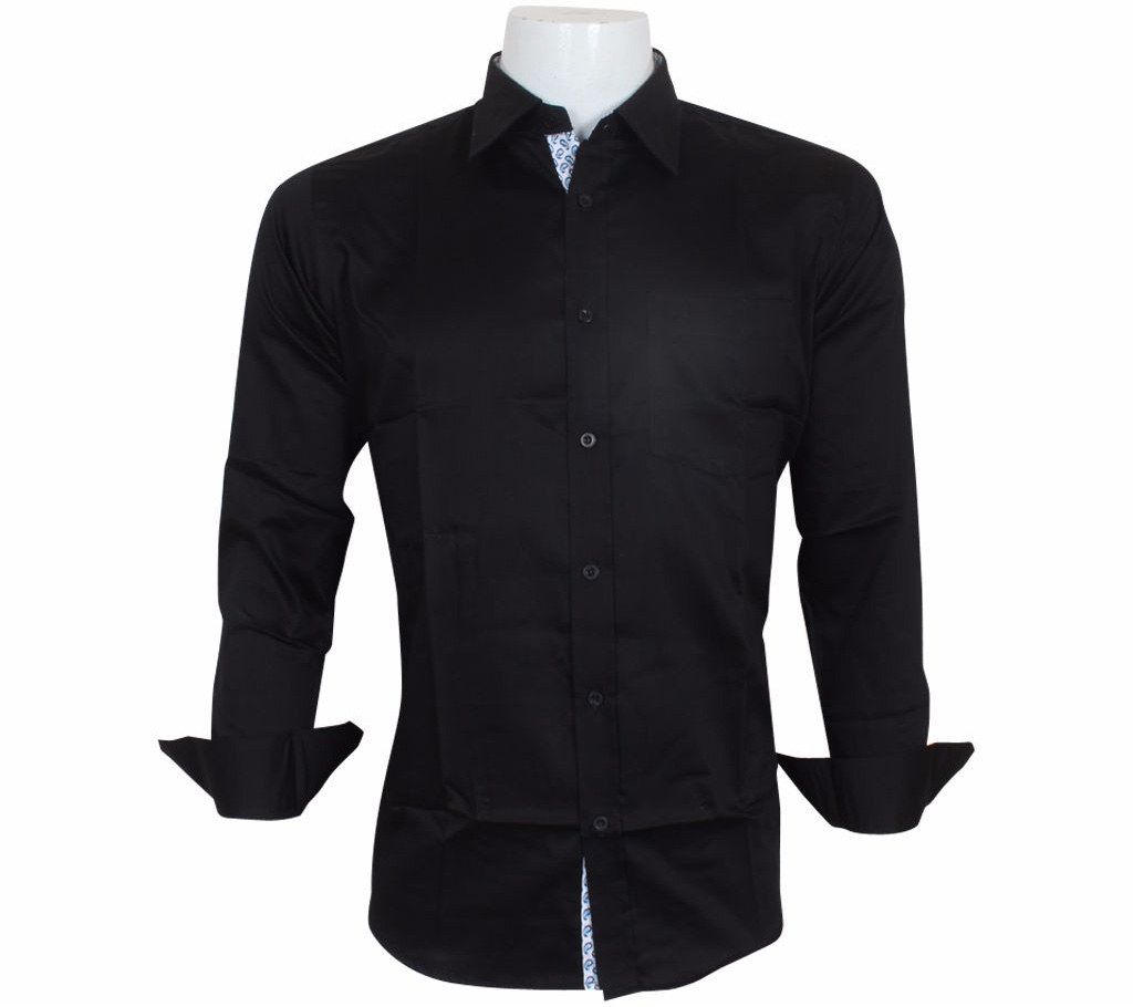 Menz full sleeve black formal shirt