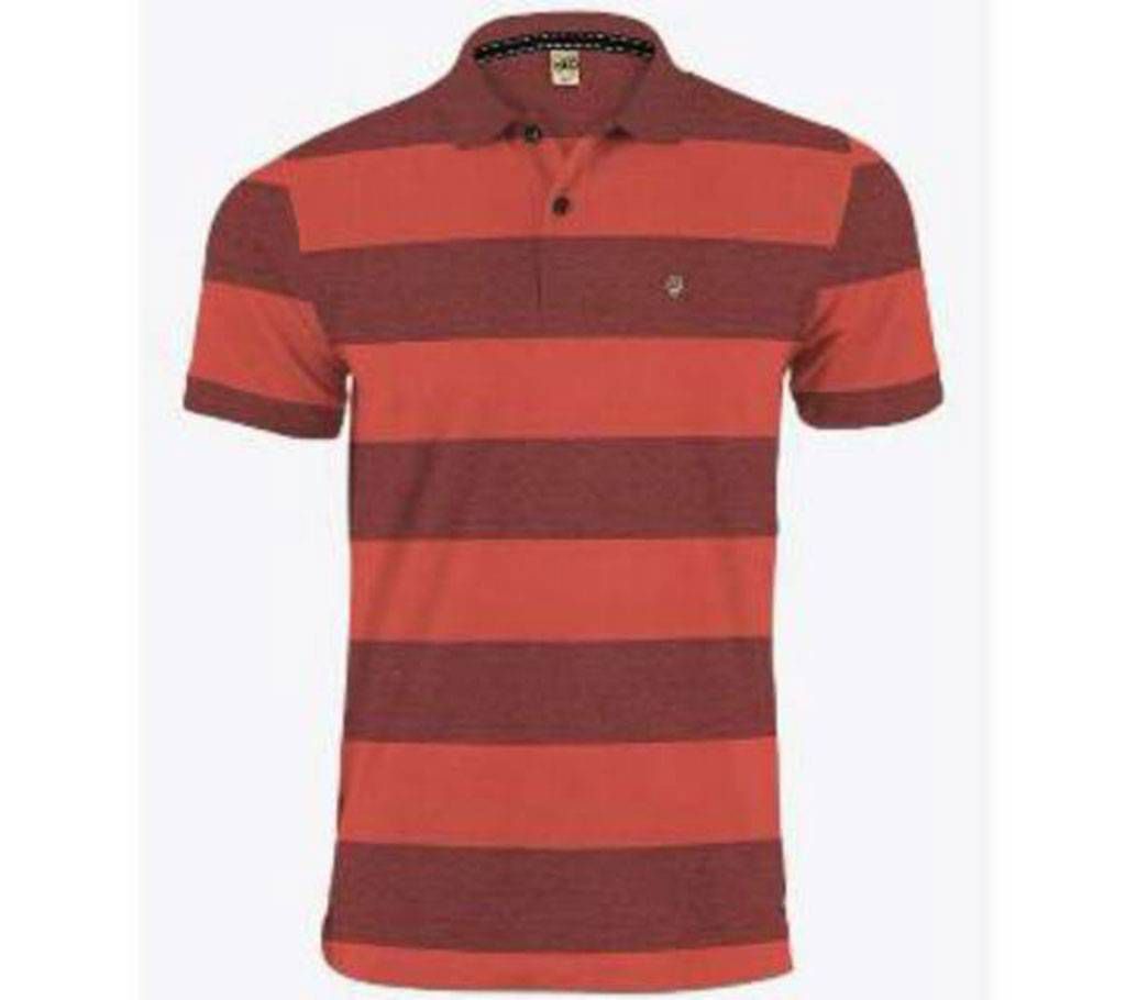 Menz Striped color polo shirt