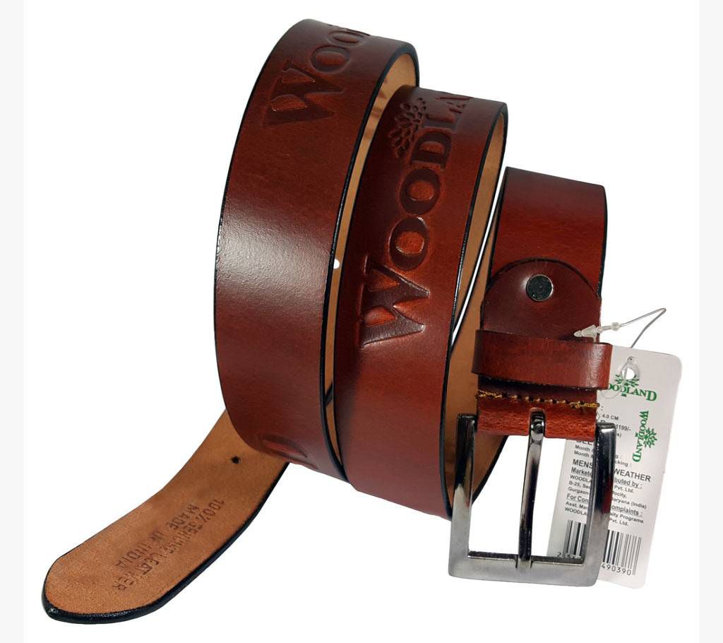 Chocolate Wood Land Genuine Lather Belt for Men