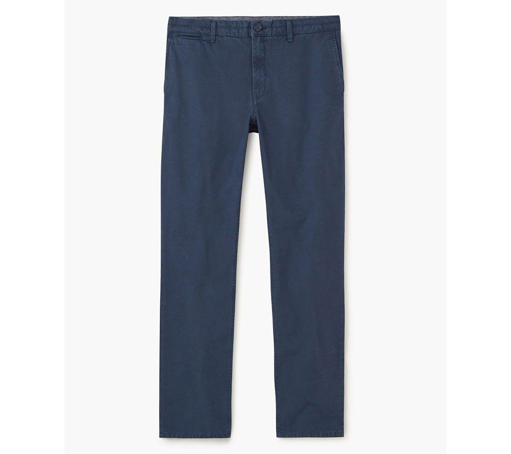 Mango Straight Fit Casual Chino Pants- Navy Blue 