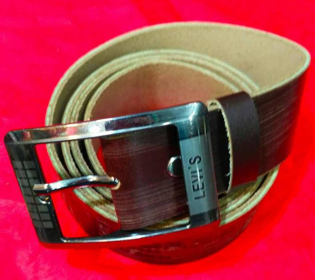 Artificial leather causal belt for men 