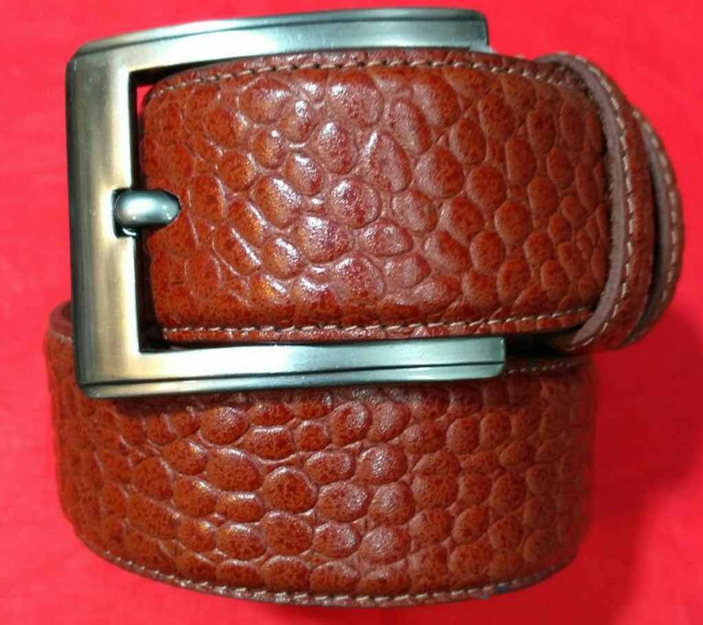Crocodile dise leather belt for men copy 