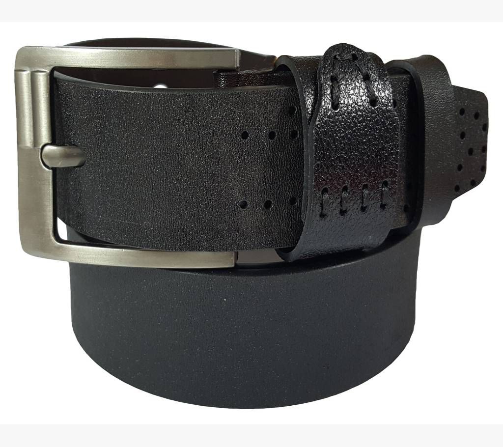 Black Lather Belt for Men 0201BLT