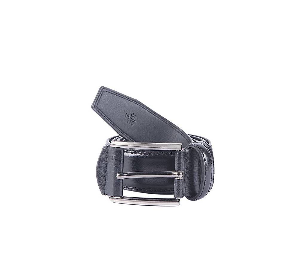 Black Mixed Leather Casual Belt for Men 