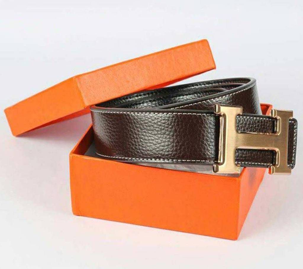 Hermes belt Black Leather Belt for Men copy