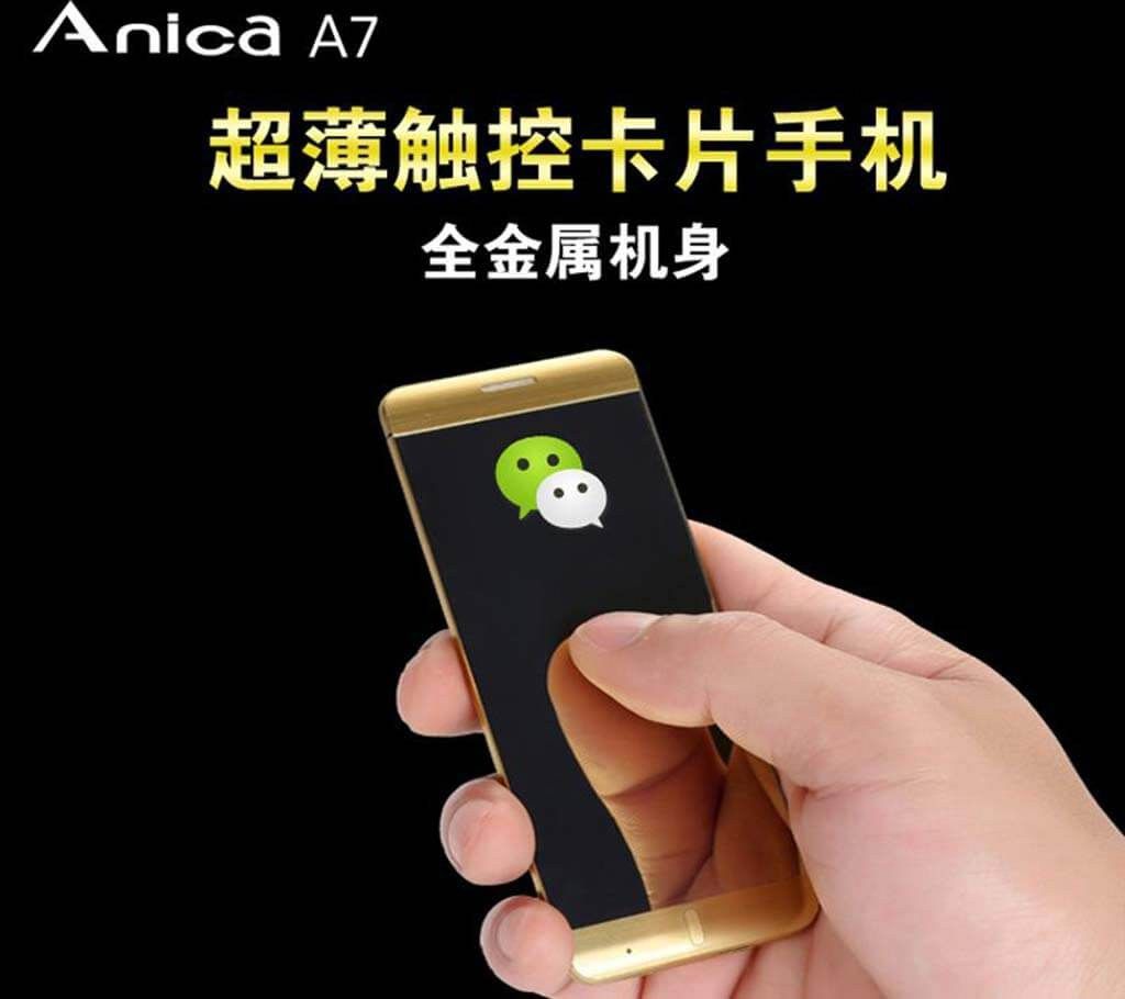 Anica A7 Mini Card Mobile Phone
(Dual SIM)