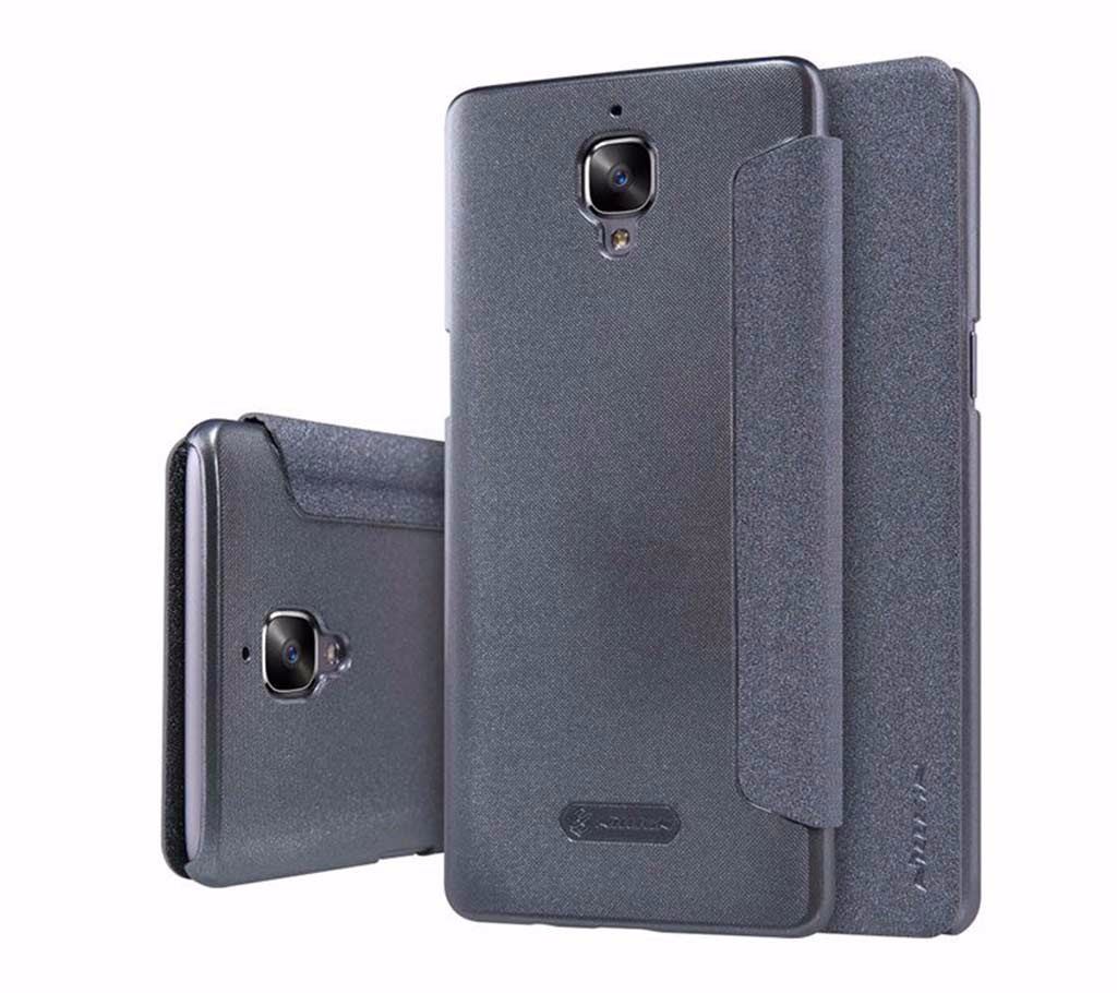 NILLKIN LEATHER CASE FOR ONEPLUS 3 -Black
