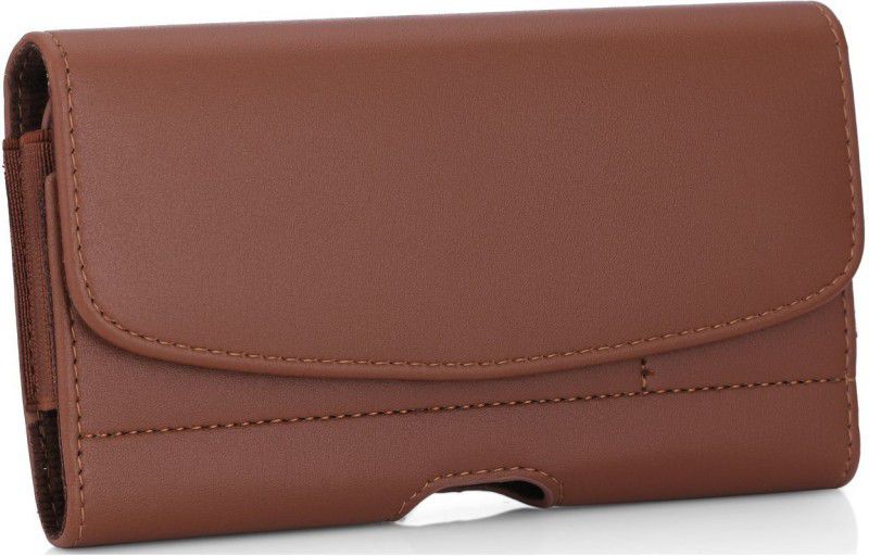Pure Color Pouch for Oppo K1  (Brown, Holster)