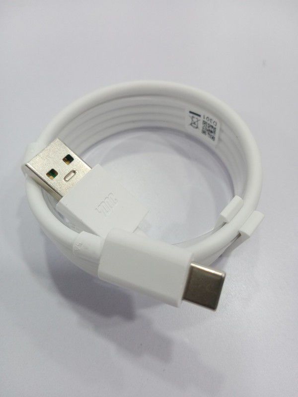 NUKAICHAU USB Type C Cable 6.5 A 1.00289999999995 m Copper Braiding data cable fast charging infinix hot 10  (Compatible with Rapid Quick Dash Fast Charging Cable | Charger Cable | Type-C to USB-A Cable, White, One Cable)