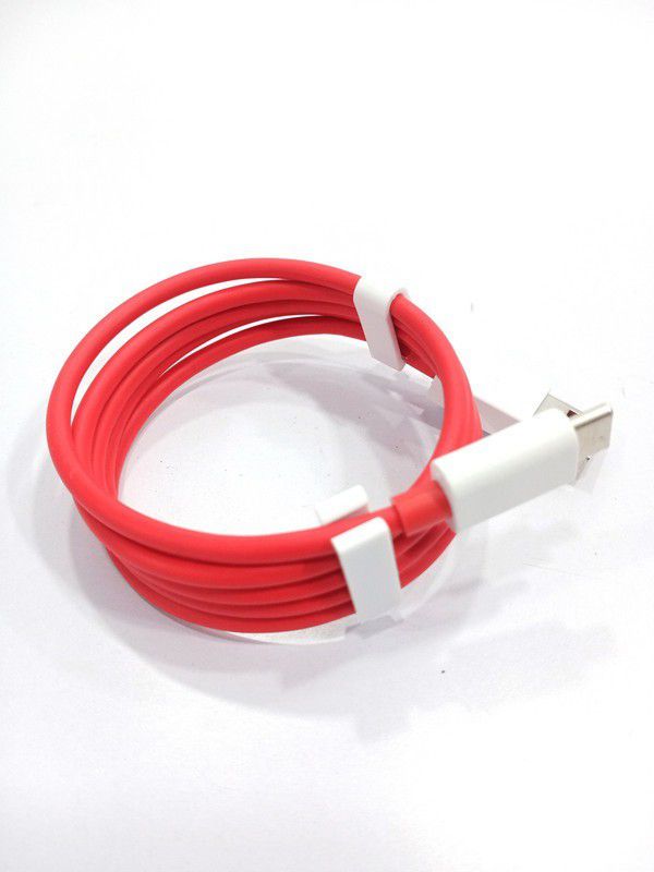 SAIQA USB Type C Cable 6.5 A 1.00091999999999 m Copper Braiding For 8/8 PRO / OPPO RENO3 / RENO3 PRO /RENO4 PRO / RENO5 PRO / RENO6 / RENO6 PRO  (Compatible with 65W SUPERDART/VOOC TYPE C, Red, One Cable)