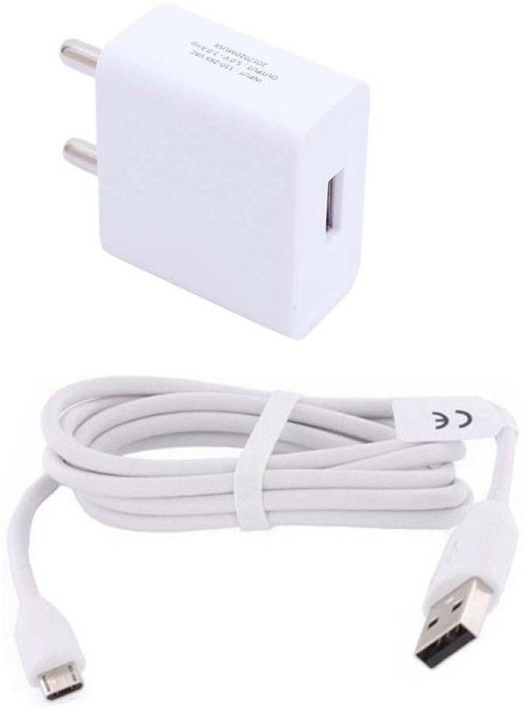TROST NA 1 A Mobile 2.1 A Micro USB (1 mtr) Charger with Detachable Cable  (White, Cable Included)