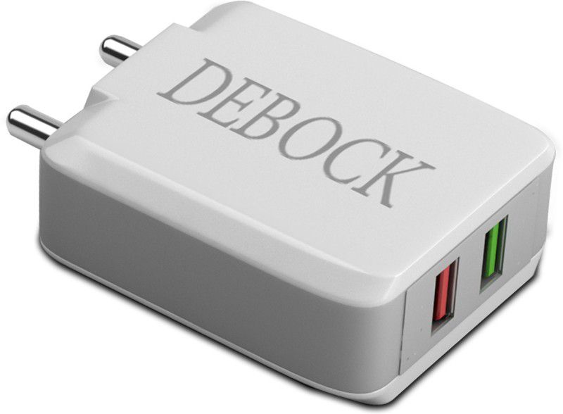 DEBOCK 12 W NA 2.4 A Multiport Mobile DCH01 Charger  (White)