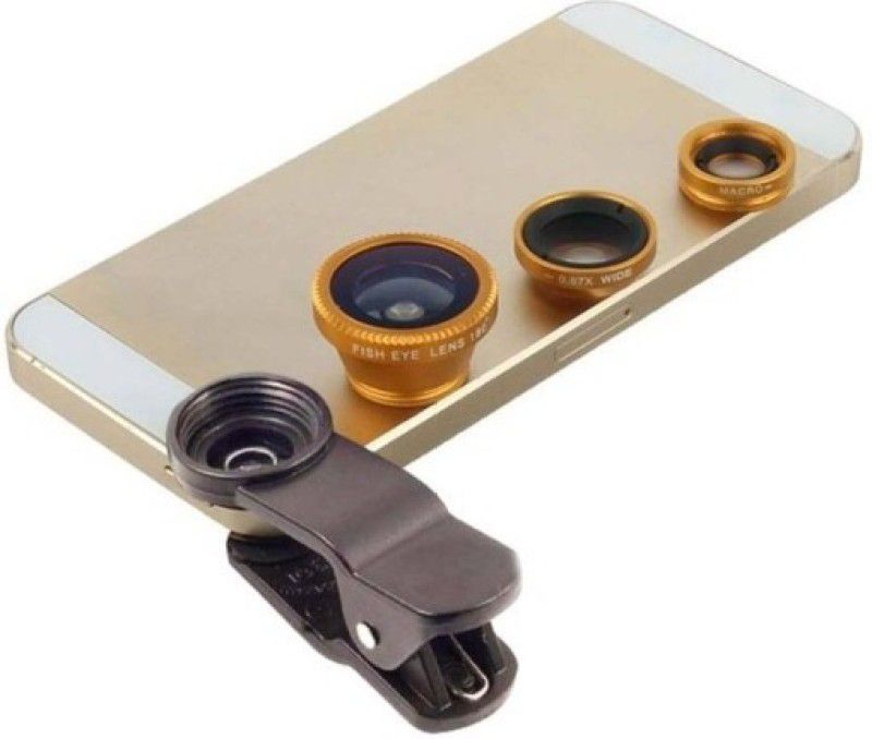 HOC YZL_477Y_clip Lens||3 in 1 Lens|| Fish Eye Lens|| Macro Lens|| Wide Angle Lens Mobile Lens||Universal Mobile Lens ||Telescope Lens||Zoom Lens||So Best and Quality Compatible with all your devices Mobile Phone Lens