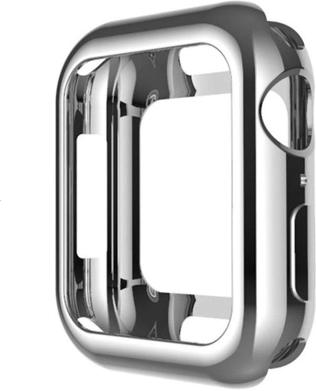 AirCase Front & Back Case for Apple iWatch 44 mm, 42mm, Series 6/ SE/ 3/ 5/ 4  (Silver, Pack of: 1)
