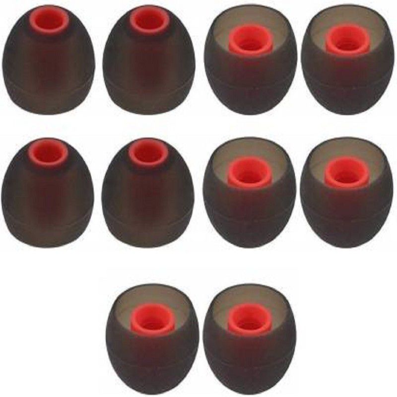 BBS DEAL Red 10 pcs Earbuds Rubber earphone tips replacement headphone ear cushion ear buds for bluetooth earphones, Eartips In The Ear Headphone Cushion  In The Ear Headphone Cushion  (Pack of 5, Red)