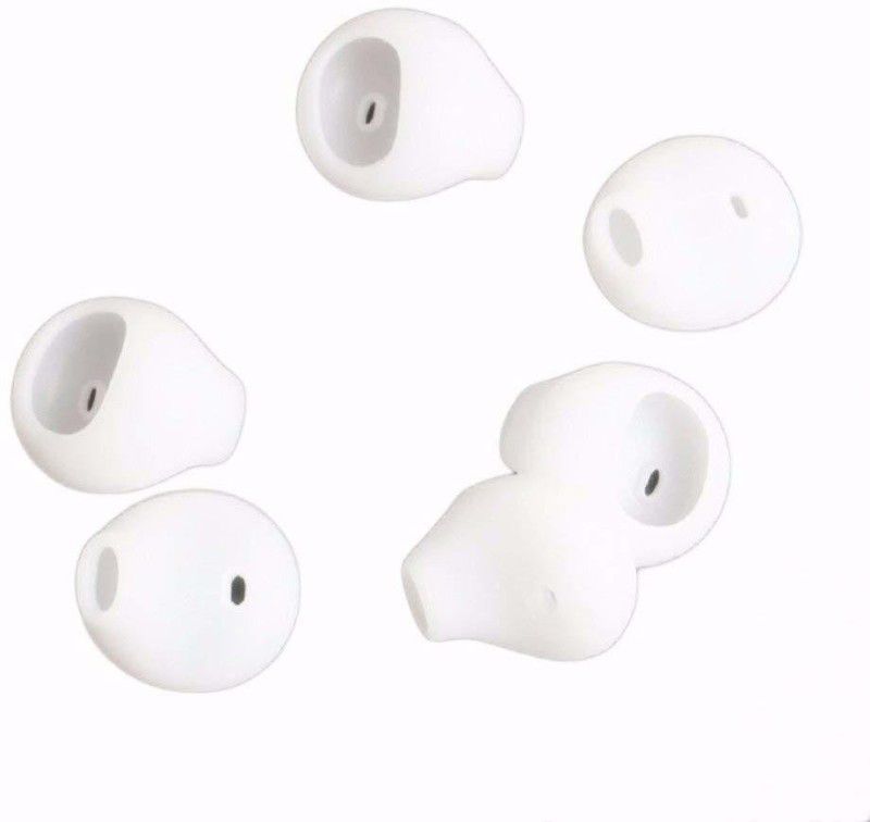 BBS DEAL Anti-Slip Silicone Replacement Ear Tips (Pack of 6, White) In The Ear Headphone Cushion  (Pack of 6, White)