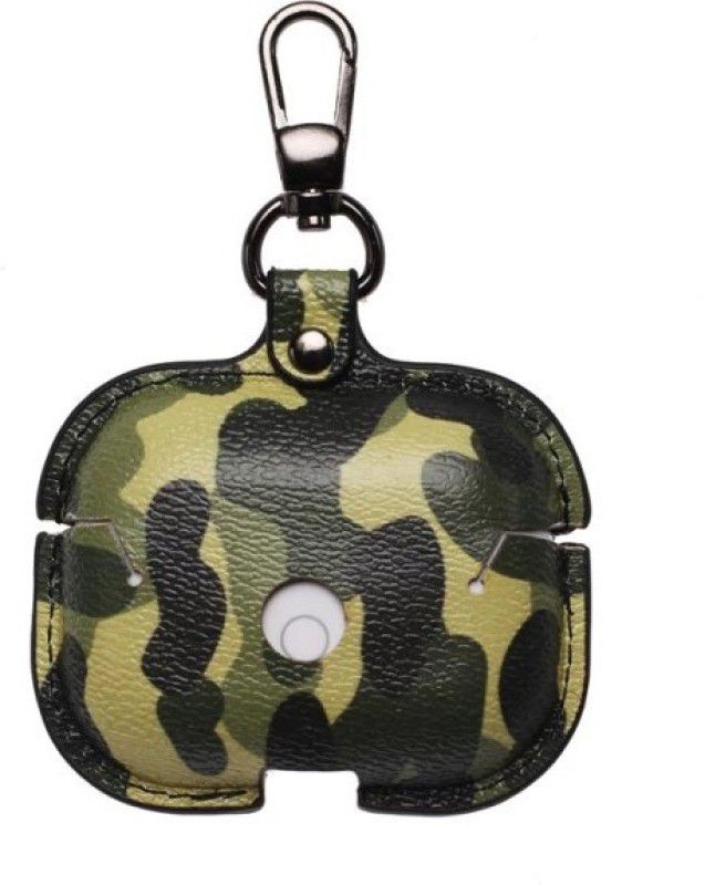 Dhavals Shoppe Front & Back Case for Camouflage Pattern Full Protective Shockproof Leather Case Compatible With Airpods3 (2021)  (Green, Cases with Holder, Pack of: 1)