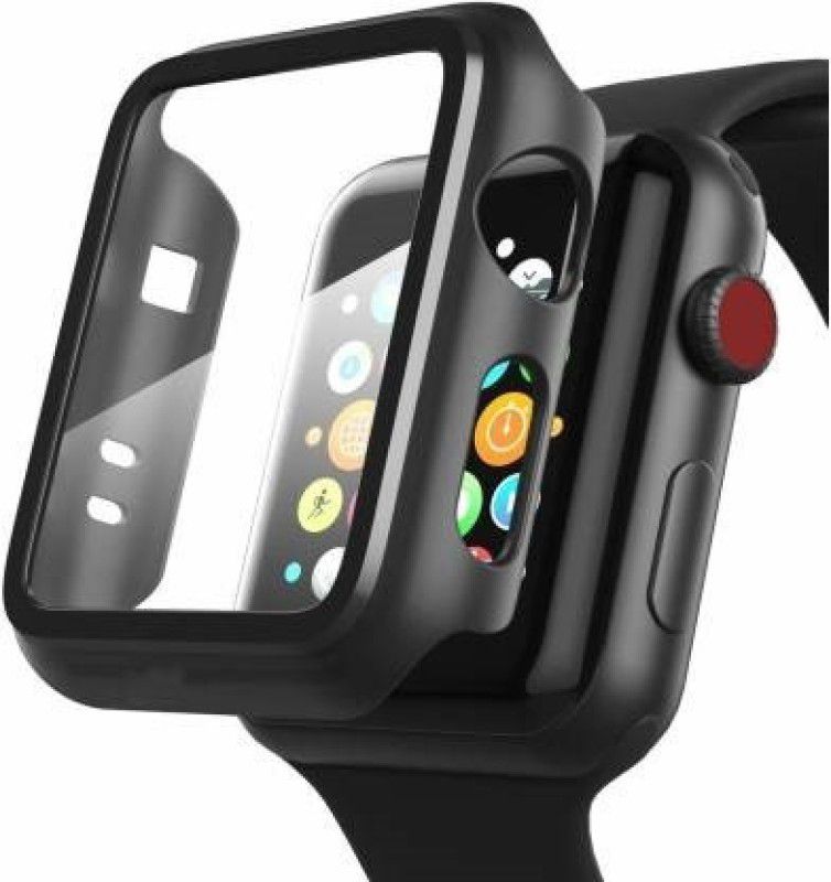 JBJ Bumper Case for Apple iwatch 38mm Series 5 Hard Bumper With Built-in Tempered Glass Watch Case Defense Edge  (Black, Transparent, Grip Case, Pack of: 1)