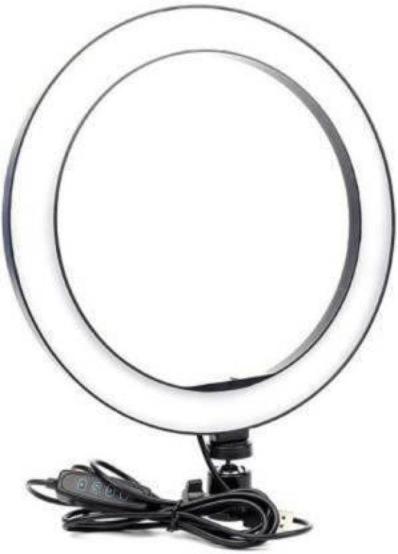 Malaxmi Traders 10 Inches Big LED Selfie Ring Light Ring Flash  (Black & White)