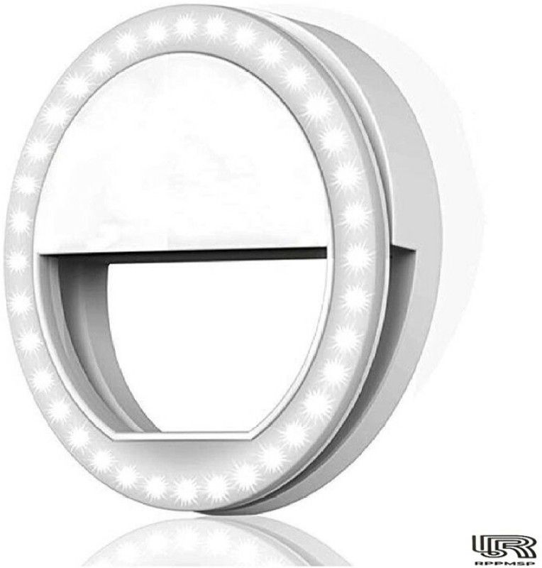 RPPMSP Reahcargable New Model Selfie Ring Light with 3 Level of Brightness RP-12 Ring Flash  (White)