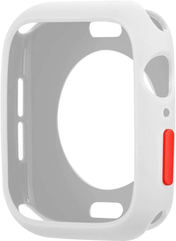 EATERA Bumper Case for Apple Watch Case 44mm,TPU Matte Cover With Removable Button For Series 6/SE/5/4  (White, Flexible, Pack of: 1)