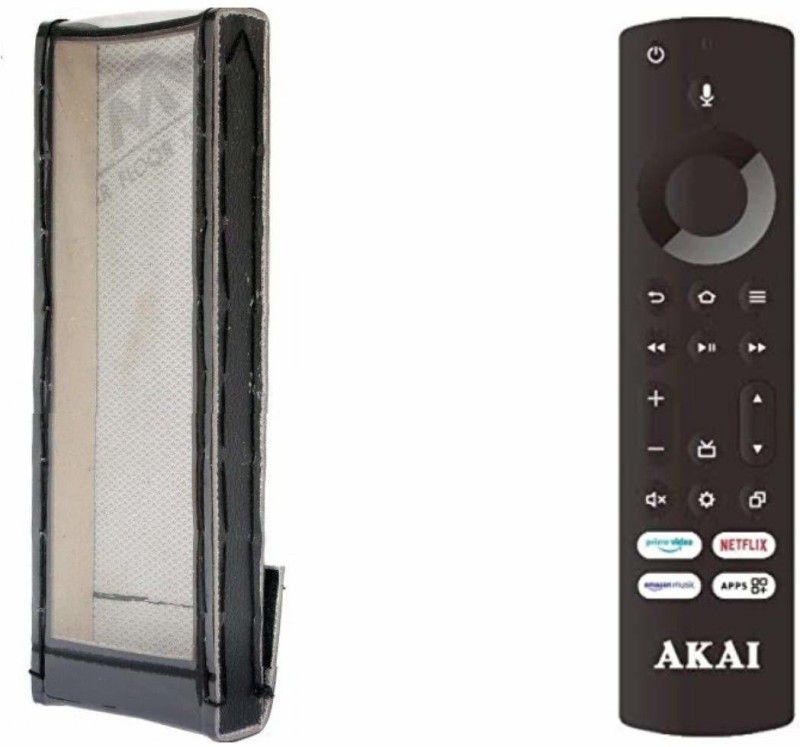 LUNAGARIYA Flip Cover for Protective Cover for AKAI Smart LED TV Remote Control  (Black)