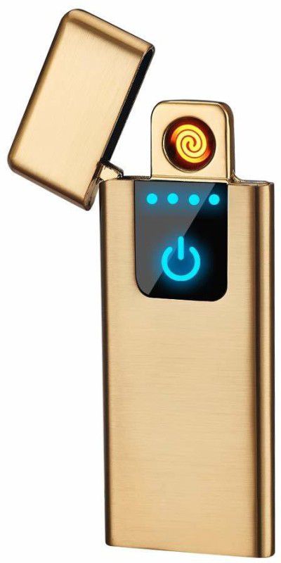 Gabbar Rechargeable Metal Lighters Flameless Lighters Business gold Rechargeable™ sensor Metal Lighters Cigarette Lighter ( gold) Cigarette Lighter  (Gold)