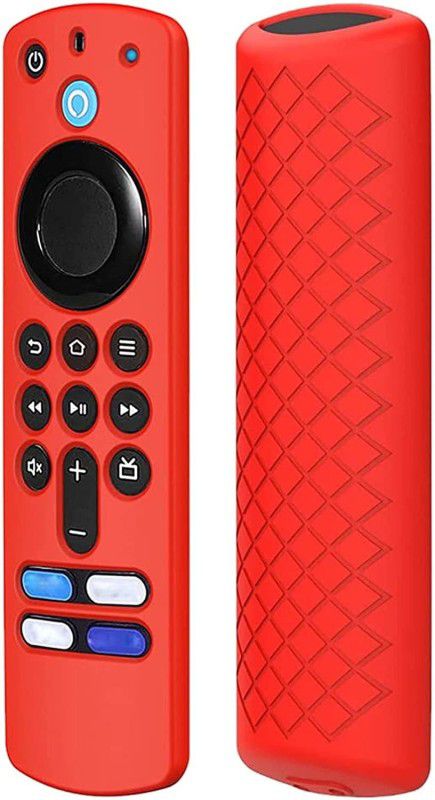 ivee international Back Cover for Remote Compatible with Fire TV Stick (3rd Gen, 2021) with All-New Alexa Voice Remote  (Red, Shock Proof, Silicon, Pack of: 1)