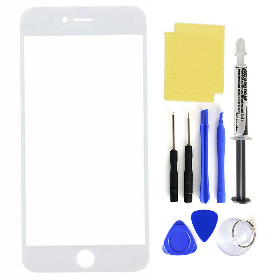 Replacement Outer Front Glass Touch Screen LOCA Glue Kit for iPhone 6S 7 8 Plus