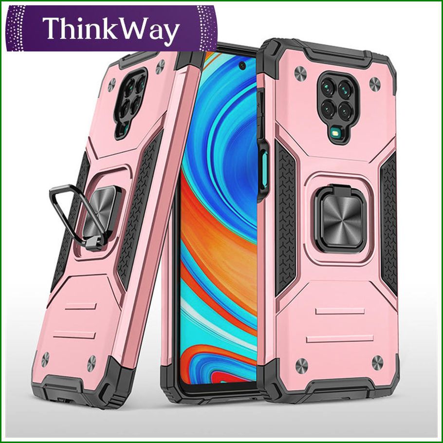 Case Hard Camera Protect ring finger stand holder Cover For Redmi 9A & Redmi 9C