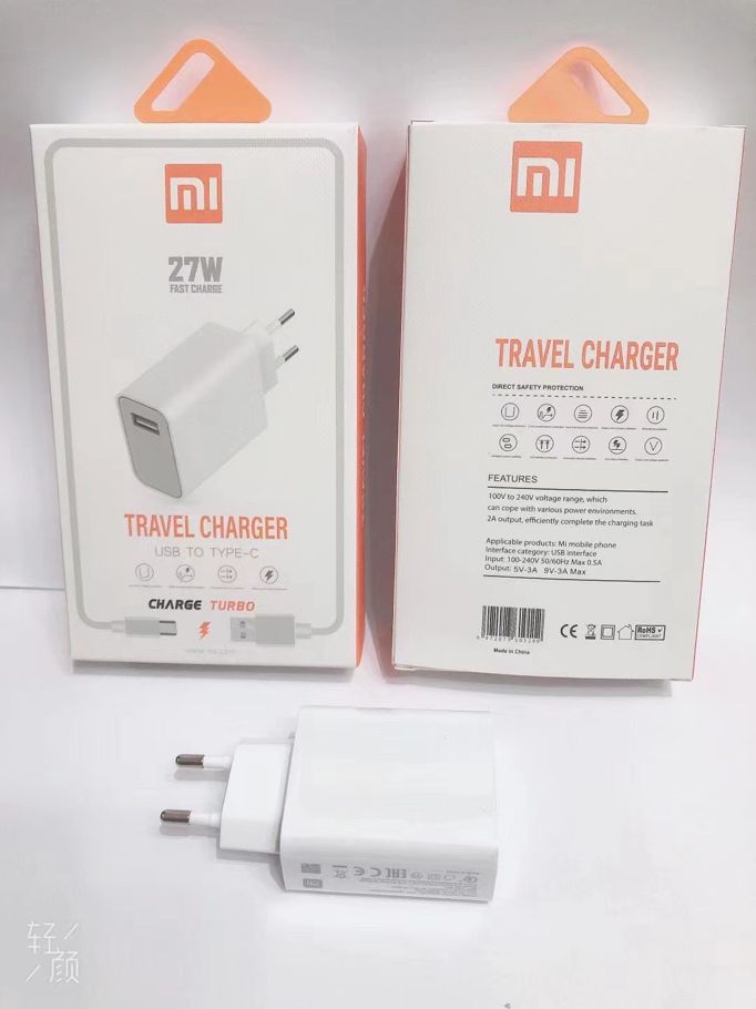 Xiao.M.I Charger 27W  Turbo Fast Charger 4.0A quick USB power adapter with cable