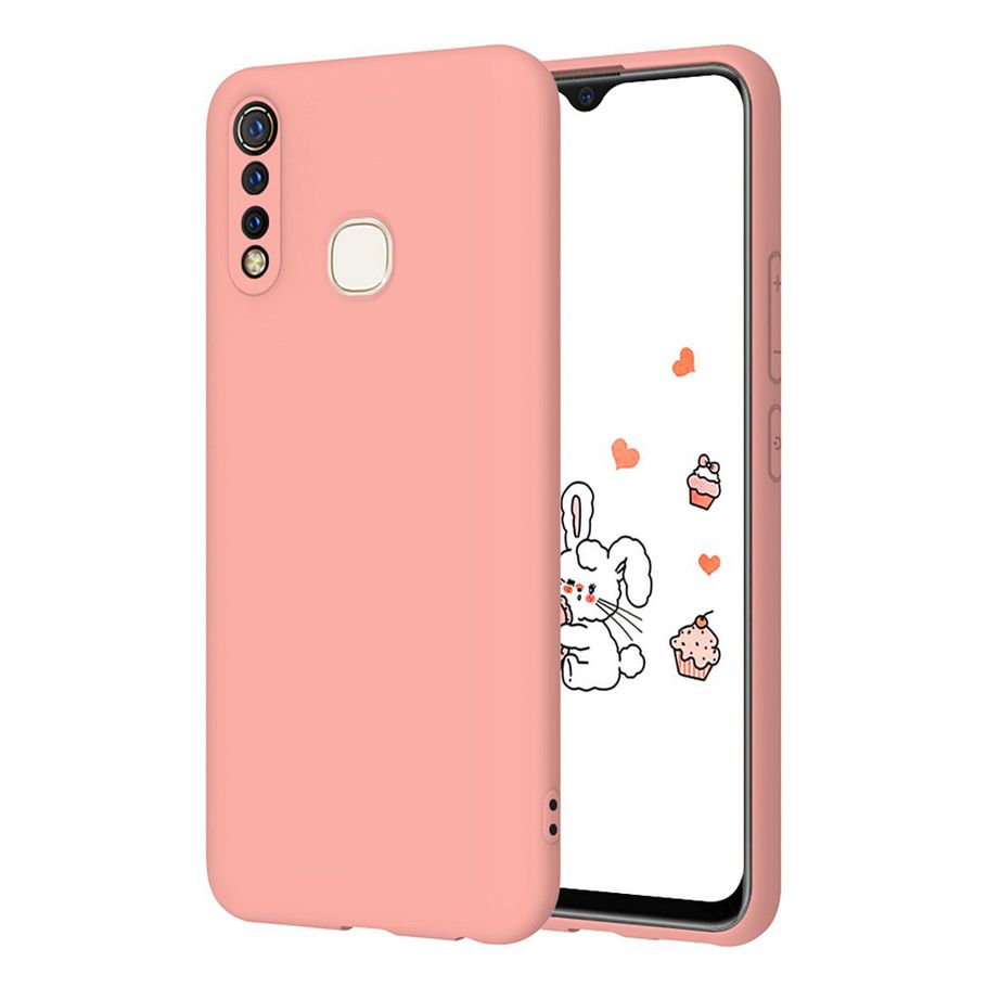 For vivo Y19 (6.53 )/ Y5s / U20 / U3 Case, New Soft Silicone TPU Back Cover Skin Cute Solid Color Shockproof Buffer Bumper Phone Casing